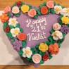Heart shaped decorate cake (3 layers)