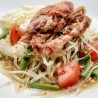 Papaya salad with soft shell crab