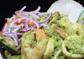 Arroz Verde con Mariscos