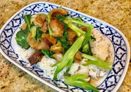 Crispy Pork and Broccoli Over Rice
