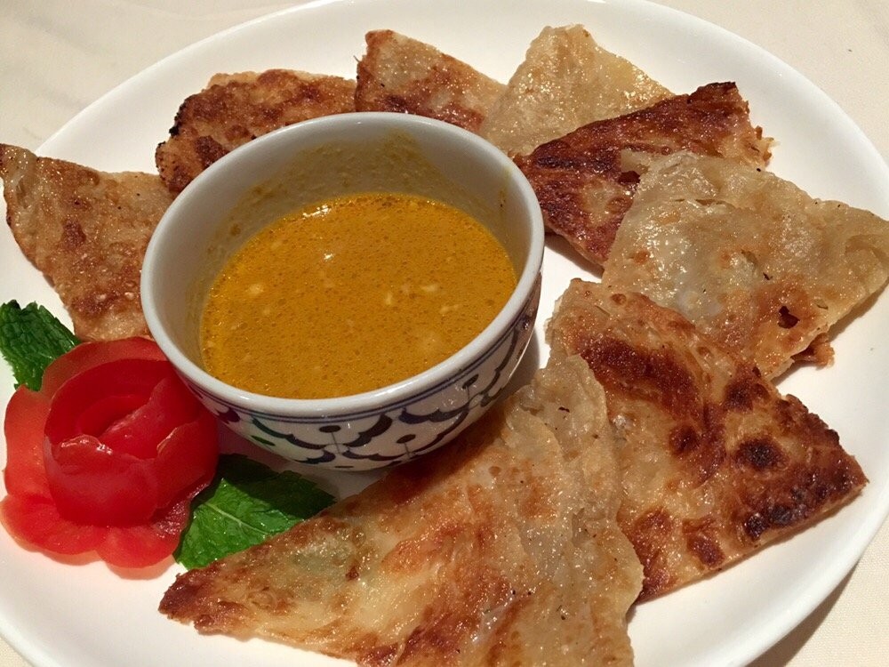 Roti with Curry or Peanut Sauce