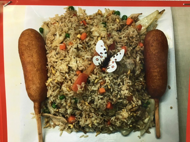 THAI FRIED RICE w/ CORNDOG