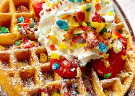 Cereal Waffles (Fruity Pebbles)