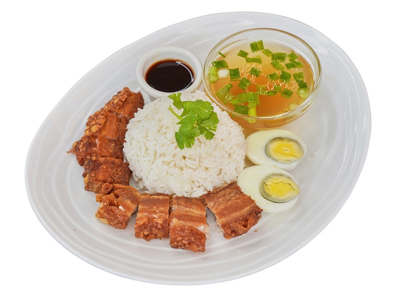 Crispy Pork Over Rice