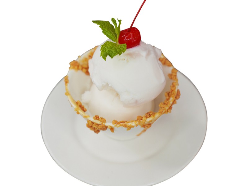 Coconut Ice Cream w/ Ground Peanut