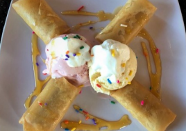 FRIED BANANA WITH ICE CREAM