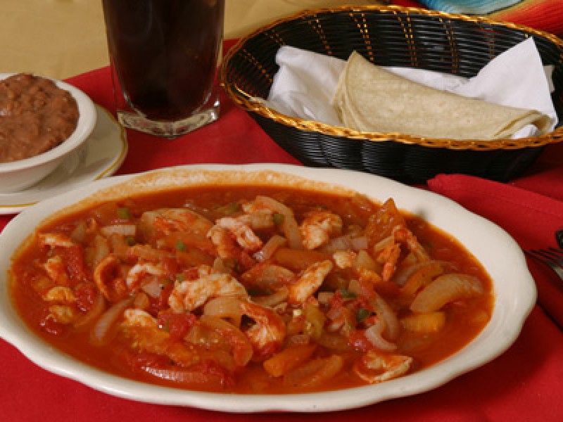 Shrimp with Ranchera Sauce