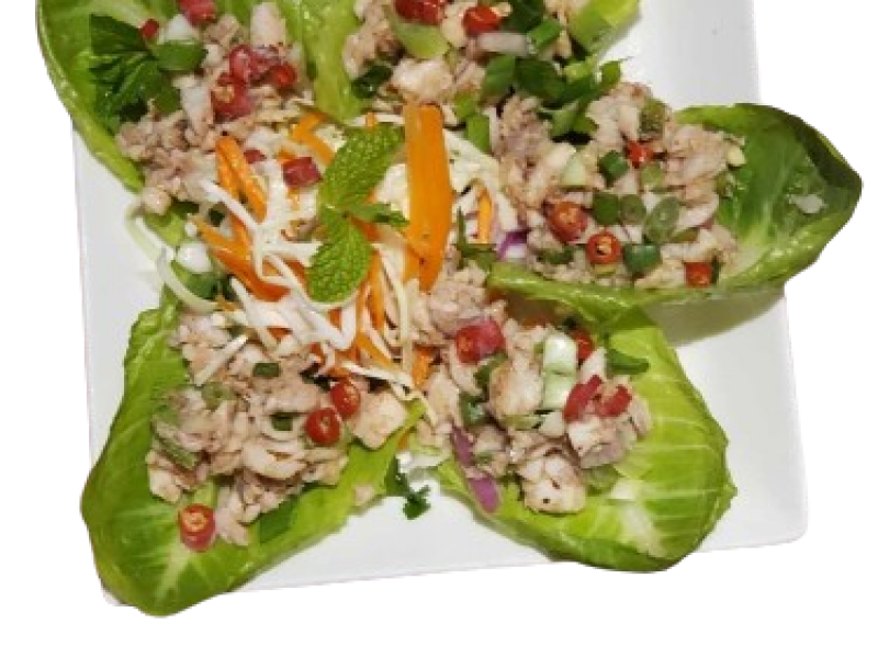 Larb Pha (Talapia Fish Larb)  