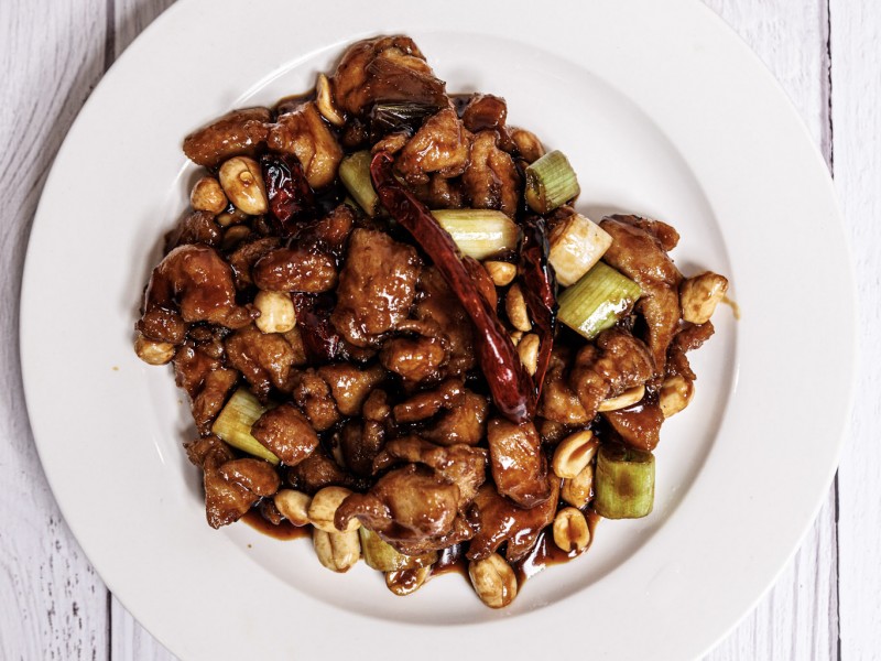 Dice Chicken with Peanuts & Hot Pepper Dinner