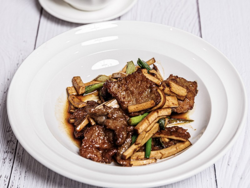 Shredded Beef with Dry Bean Curd and Celery