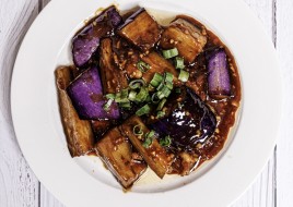 Eggplant with Shredded Pork and Garlic Sauce