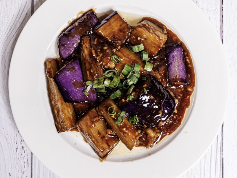 Eggplant with Shredded Pork and Garlic Sauce