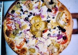 Artichoke and Feta Cheese Pizza