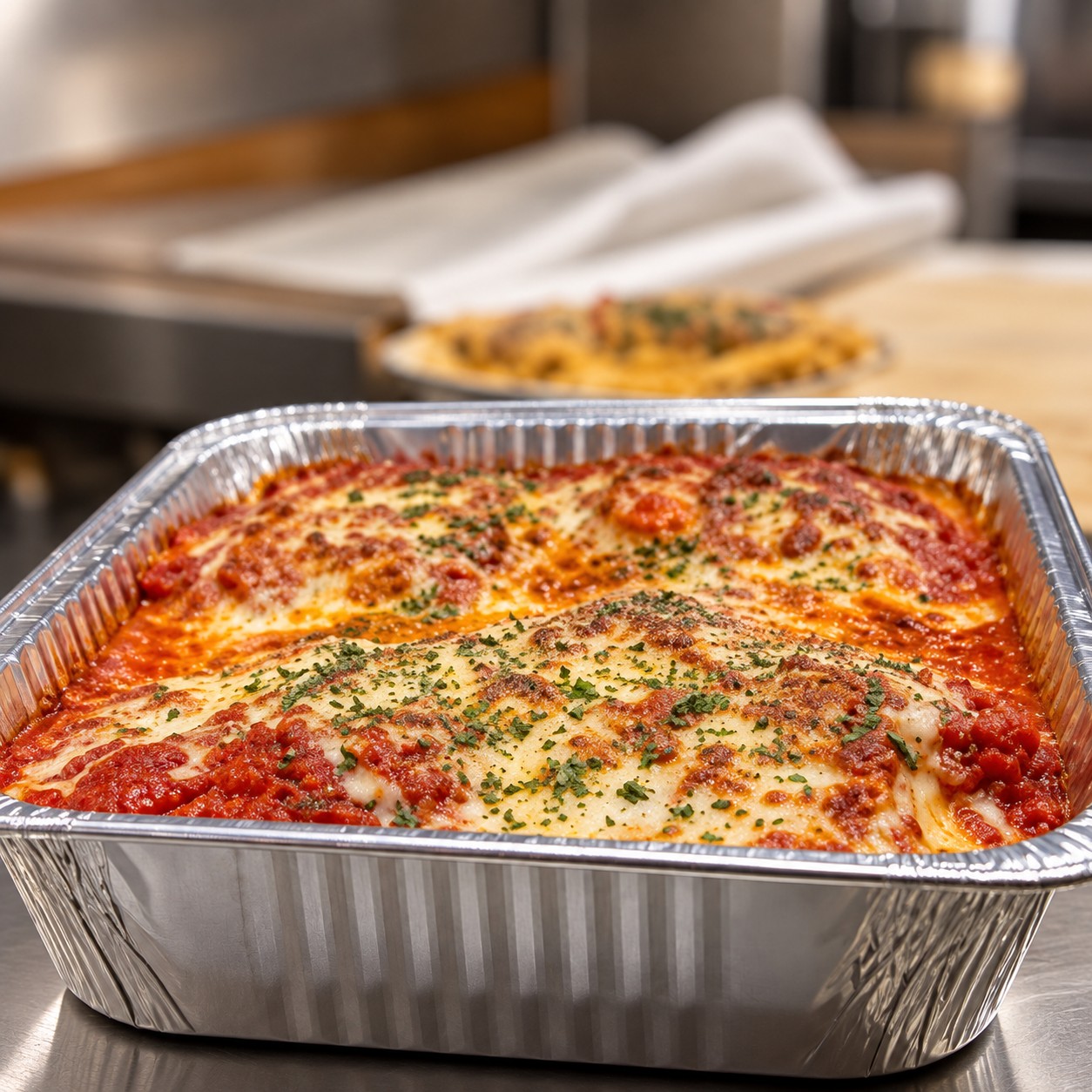 A tray of lasagna