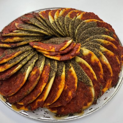 Zaatar and Muhamarra ( pepper paste ) Platter  