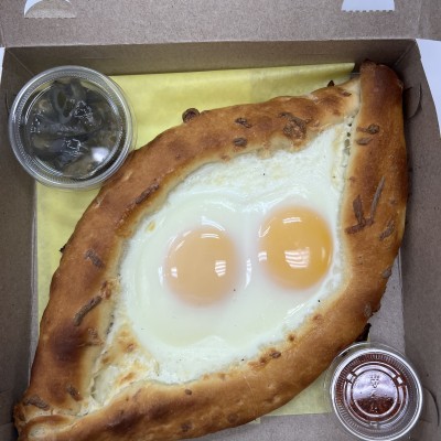 Small 1/2 size Katchapuri with two eggs 