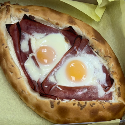 Ham Kachapuri Regular Size (Two Eggs)